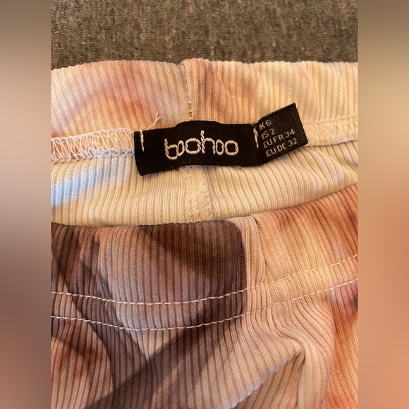 Smoke Print Ribbed Flare Pants - Picture 5 of 5